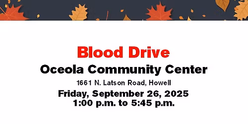Red Cross November Blood Drive