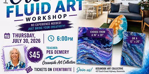 Sip and Create Fluid Art Workshop