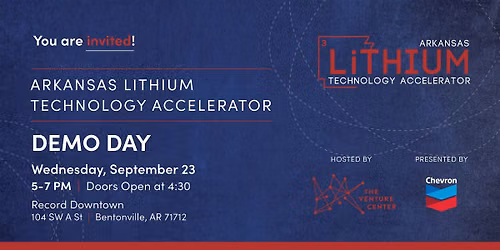 Arkansas Lithium Technology Accelerator VIP Demo Day