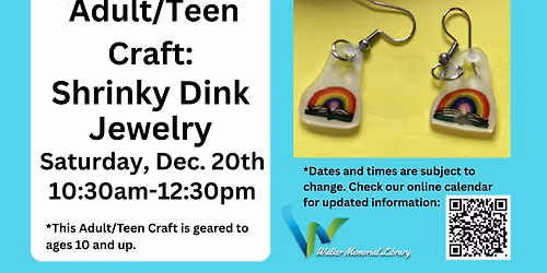 Adult\/Teen Craft: Shrinky Dink (Shrink Plastic) Jewelry\/Keychains