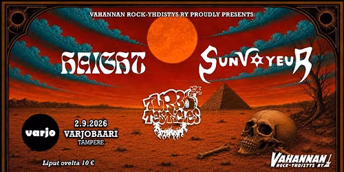 Haight, Sunvoyeur ja Turbo Testicles @Varjobaari, Tampere