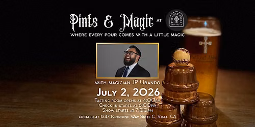 Pints & Magic - Live Magic Show at Lost Abbey Brewing