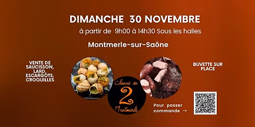 Vente de saucisson et lard au g\u00eane, escargots , croquilles