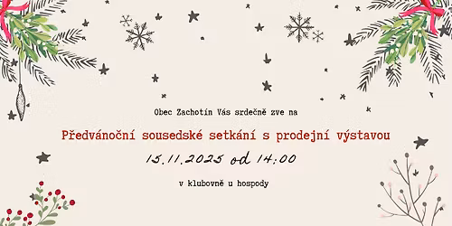 P\u0158EDV\u00c1NO\u010cN\u00cd SOUSEDSK\u00c9 SETK\u00c1N\u00cd S PRODEJN\u00cd V\u00ddSTAVOU