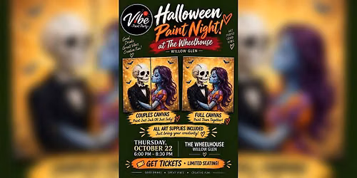 Halloween Paint Night at The WheelHouse in Willow Glen!