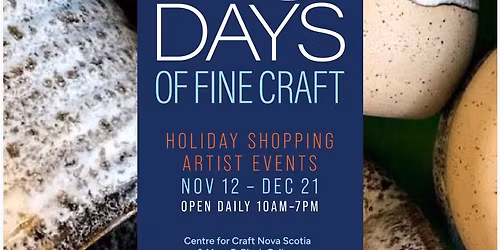 Craft NS, 40 Days of Fine Craft Shop 