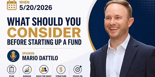 What should you consider before starting up a Fund