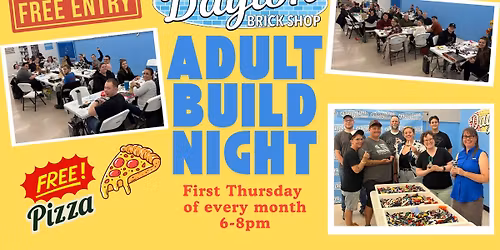 ADULT BUILD NIGHT- Dec 4th- FREE EVENT & PIZZA! 