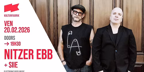 NITZER EBB + SIIE \/\/ @Kulturfabrik