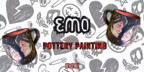 Emo Themed Pottery Painting Night