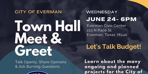 Town Hall Meet & Greet - "Let's Talk Budget"