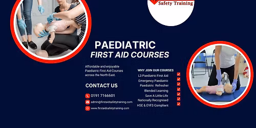 Paediatric First Aid Course (Blended) - 8th November 2025 in South Shields