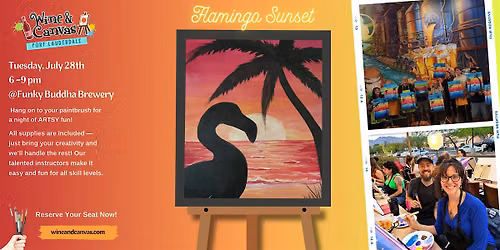 Paint and Sip at Funky Buddha \u2013 Flamingo Sunset
