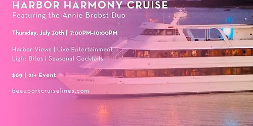 Harbor Harmony Cruise with Annie Brobst Duo