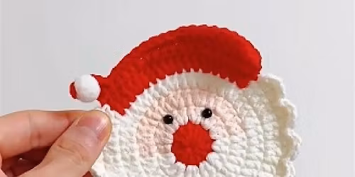 Intermediate Crochet Santa Coaster Class