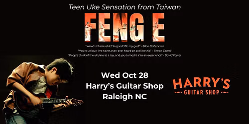 Uke Prodigy Feng E at Harry's Guitar Shop in Raleigh