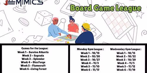 Fall 2025 Board Game League - Mondays