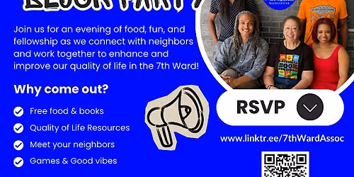 7th Ward Neighborhood Association: Night Out Against Crime Block Party