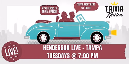 General Knowledge Trivia at Henderson live - Tampa - $100 in prizes!