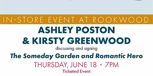 Ashley Poston and Kirsty Greenwood discussing and signing The Someday Garden and Romantic Hero
