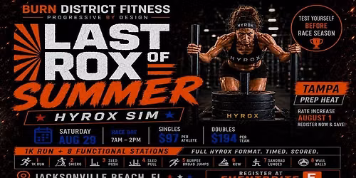 Burn District HYROX Sim \u2014 Last Rox of Summer