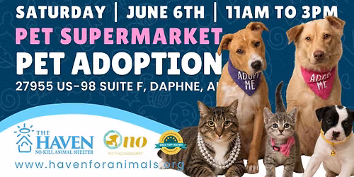 June Pet Adoption Event at Pet Supermarket in Daphne
