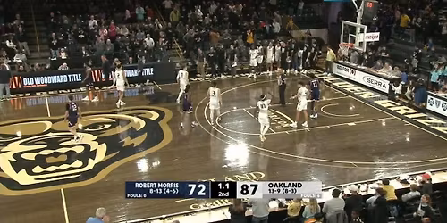 Robert Morris Colonials at Oakland Golden Grizzlies Mens Basketball at OU Credit Union O'rena