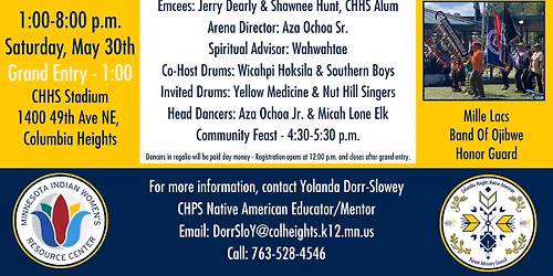 Columbia Heights Student Honoring Powwow