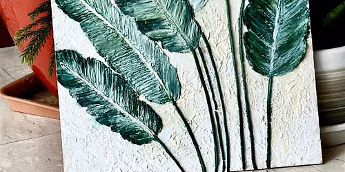 Textured Leaf Art Workshop -Create Big Size Stunning 3D Wall Art
