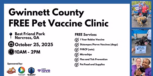 Gwinnett County FREE Pet Vaccine Clinic