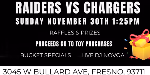Raiders v Chargers Watch Party