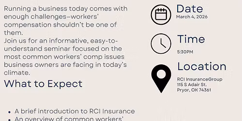 Workers' Comp Seminar for Small Business