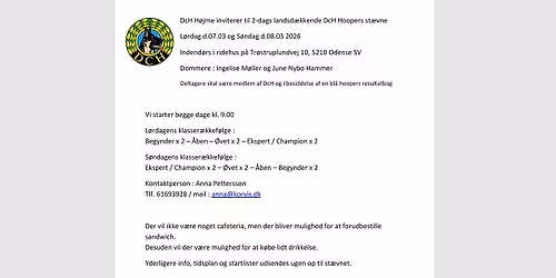 DcH H\u00f8jme Hoopersst\u00e6vne 07+08.03.2026