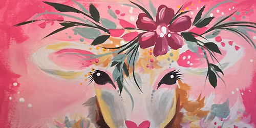 Pretty Pink Sheep Paint & Prosecco at The Library, Taunton