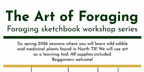 The Art of Foraging: Spring 2026 Sketchbook Workshop Series | 