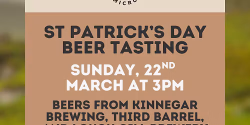 St Patrick's day beer tasting