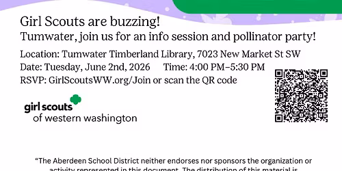 Registration & Information Chat with Girl Scouts - Tumwater\/Olympia!