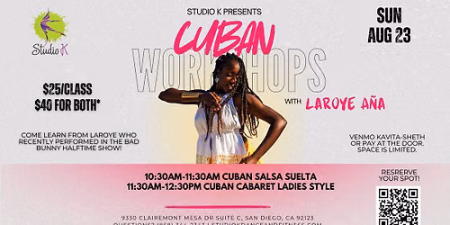 Cuban Dance Workshops with Laroye