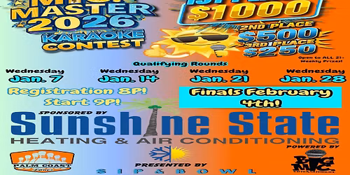 Flagler Mic Master 2026 Karaoke Contest sponsored by Sunshine State Heating & Air Conditioning