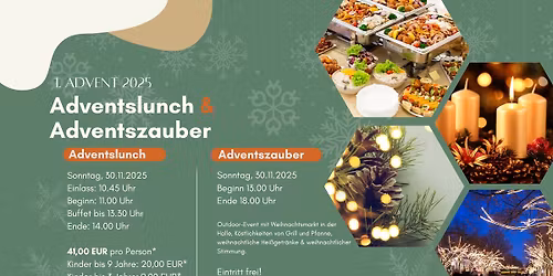 Adventslunch zum 1. Advent mit anschlie\u00dfendem Weihnachtsmarkt