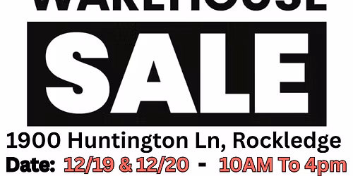 Bargain Barn Wearhouse Sale