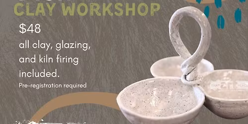 Adult Three Part Serving Dish: Clay Workshop