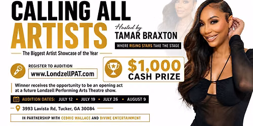 Auditions for Tamar Braxton's Artist Showcase