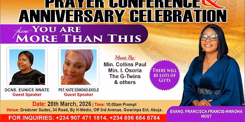 PSF PRAYER CONFERENCE AND ANNIVERSARY CELEBRATION 