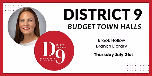 D9 Budget Town Hall at Brook Hollow Branch Library