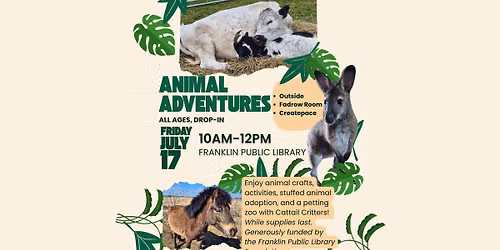 Animal Adventures (all ages)\u2014DROP-IN