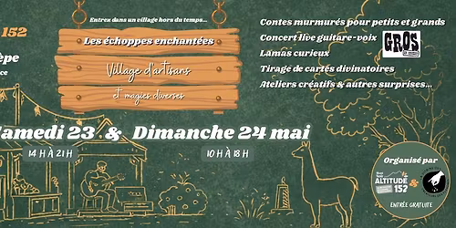 Les \u00e9choppes enchant\u00e9es, village d'artisans et magies diverses