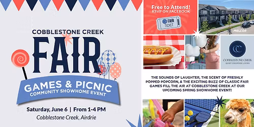 Cobblestone Creek Fair - Games & Picnic Showhome Event