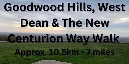 Goodwood Hills, West Dean & The New Centurion Way 7 Mile Walk Tue 21\/7 9.30am
