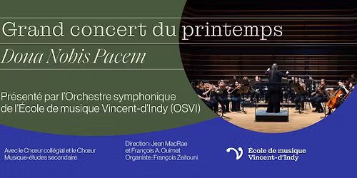 Grand concert du printemps de l'OSVI et des choeurs de l'EMVI